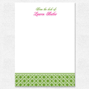 Green Caning Notepad