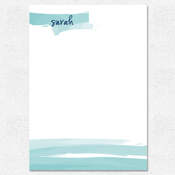 Blue Watercolor Notepad