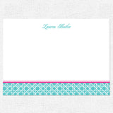 Teal Caning Stationery