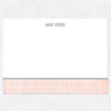 Coral Linen Stationery