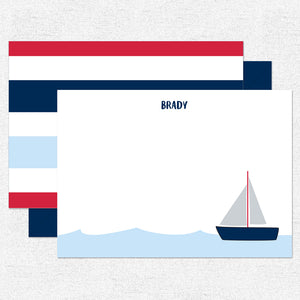 Sailboat Red Stationery