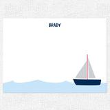 Sailboat Red Stationery