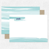 Blue Watercolor Stationery