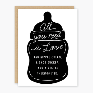 All You Need Is Love Baby Card