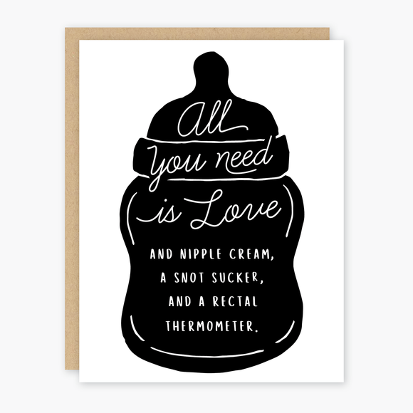 All You Need Is Love Baby Card
