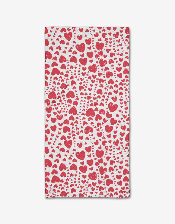Bubble Hearts Bar Towel