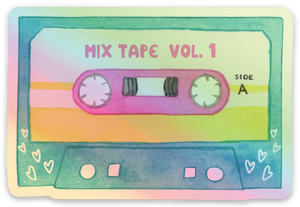 90s Cassette Tape Sticker - Retro Stickers - 80s Stickers