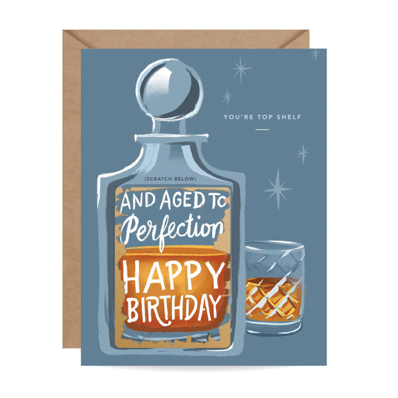 Whiskey Scratch-off Birthday Card