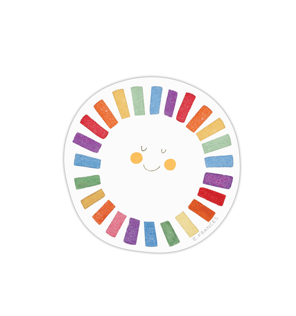 Rainbow Sun Sticker | Single Sticker