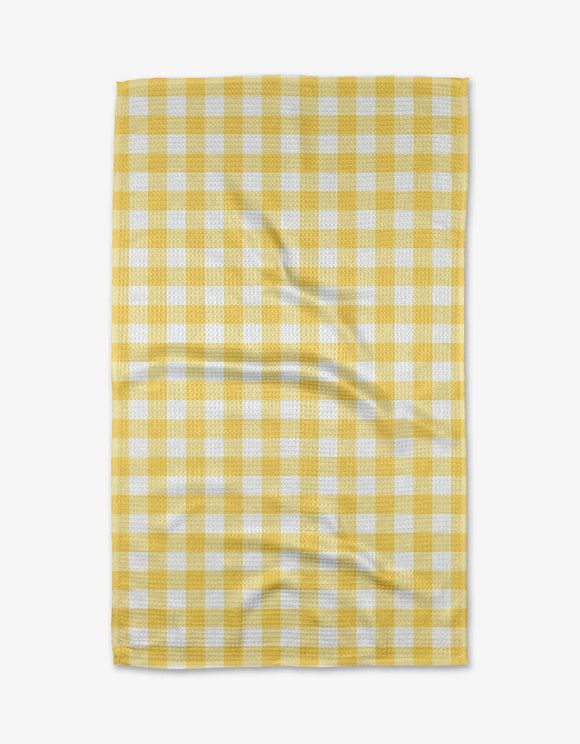 Lemon Gingham Tea Towel