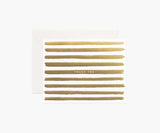 Gold Stripe Thank You Boxed Cards