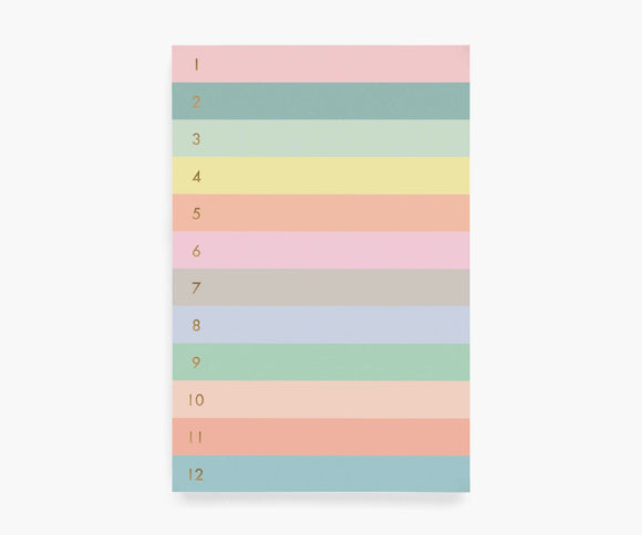 Numbered Color Block Large Notepad