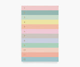 Numbered Colorblock Notepad
