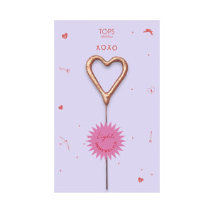 Heart XO 4" Sparkler Card