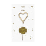 Heart XO 4" Sparkler Card