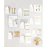 Gold Finish Reindeer Canape Knife Set